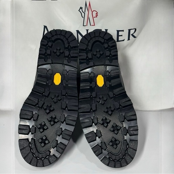 Moncler Peka Trek Leather Shearling Hiking Combat Boots Booties Size 7 New - Picture 13 of 14